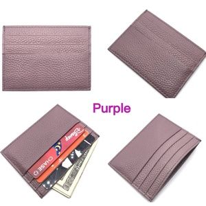 IXYVIA Leather Wallet  Slim Card Holder - Purple